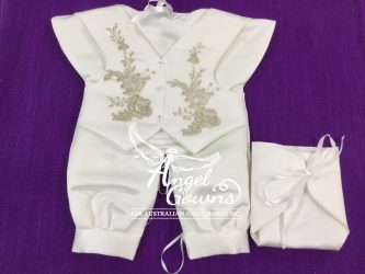 Example of a romper gown with nappy